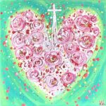 Coeur de jésus roses