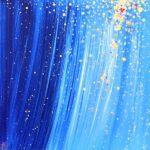 Tableau nuit célest 30x30cm